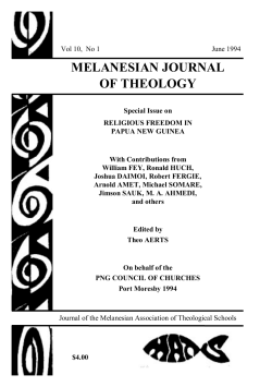 MJT 10-1 - Christian Leaders` Training College of Papua New Guinea