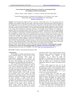 Pursue the Pyramids Plateau of Giza for Probable Archaeological