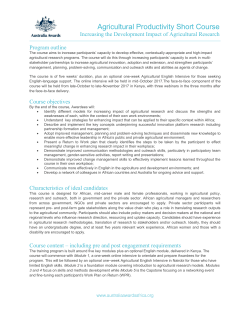 Increasing the development impact of agricultural research