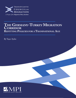 The Germany-Turkey Migration Corridor: Refitting Policies for a