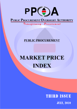 PPOA Market Price Index