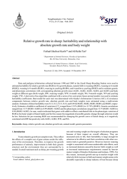Relative growth rate in sheep: heritability and relationship with