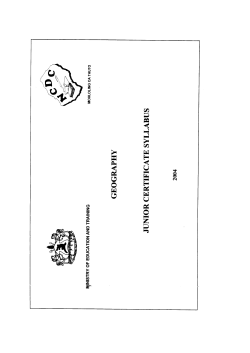 Geography: junior certificate syllabus