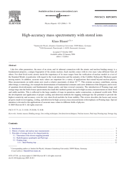 High-accuracy mass spectrometry with stored ions