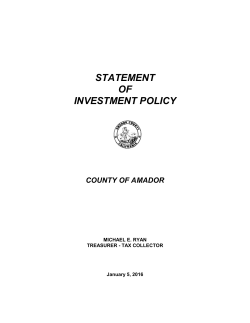 statement of investment policy