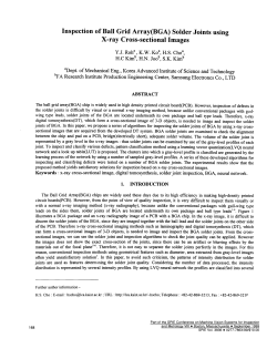 Inspection of Ball Grid Array(BGA) Solder Joints using X