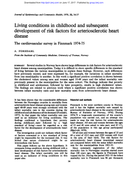 Living conditions in childhood and subsequent development of risk