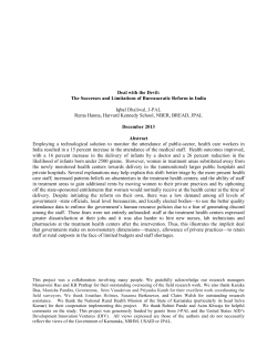 Deal with the Devil: The Successes and Limitations of Bureaucratic