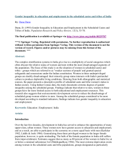 Gender inequality in education and employment in the