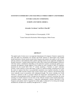 summer hot spells - Centre National de Recherches M&eacute;t&eacute;orologiques