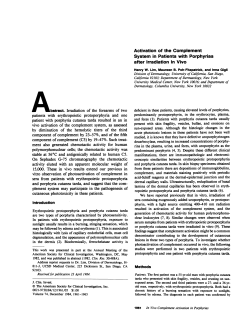 Activation of the Complement System in Patients with