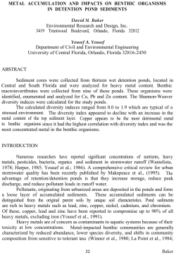 METAL ACCUMULATION AND IMPACTS ON BENTHIC