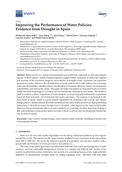 Improving the Performance of Water Policies: Evidence from