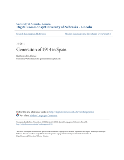 Generation of 1914 in Spain - DigitalCommons@University of