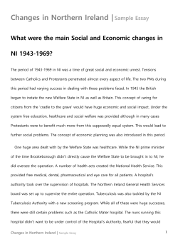 Changes in Northern Ireland |Sample Essay