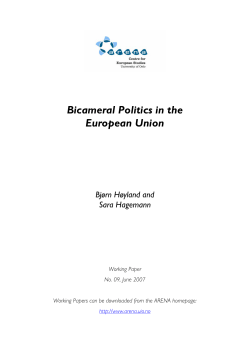 Bicameral Politics in the European Union