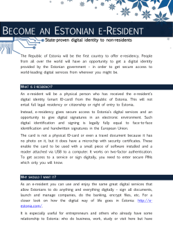 become an estonian e-resident - e