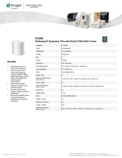 Kruger 01249 Roll Towel Sell Sheet