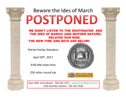 Beware the Ides of March