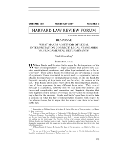 H A R V A R D L A W R E V I E W F O R U M