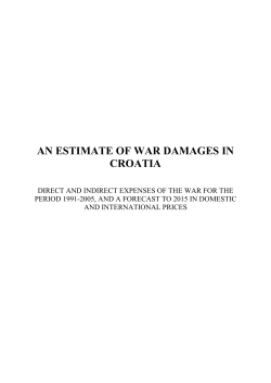 an estimate of war damages in croatia
