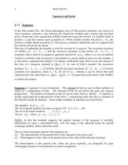 Chapter 2: Sequences and Series