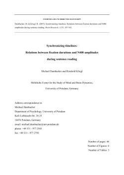 Interplay of event-related potentials and fixation durations during