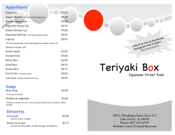 Soup - Teriyaki Box