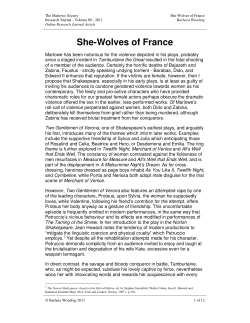 She-Wolves of France - The Marlowe Society