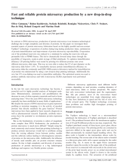 Fast and reliable protein microarray production by a new drop