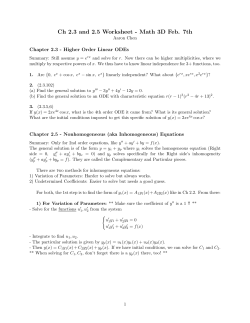 Chapter 2.3, 2.5 Worksheet