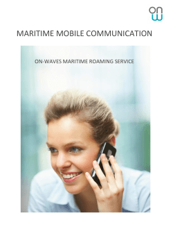 MARITIME MOBILE COMMUNICATION - On