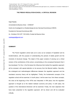 French school of the regulation