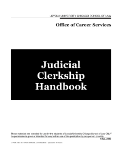Retry of Judicial Clerkship Handbook