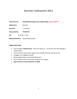 Sommer-reeksamen 2011