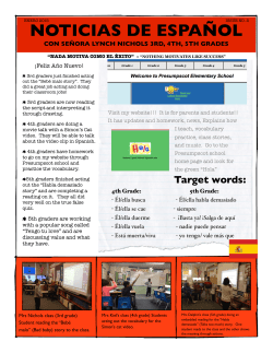 Señora Lynch Nichols` Newsletter