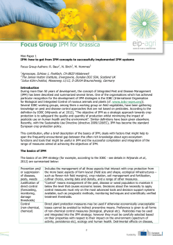 Get from IPM concepts to successfully implement IPM systems