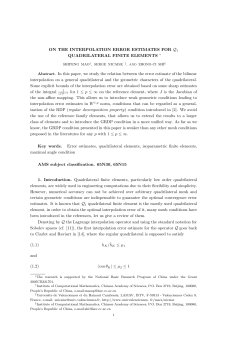 ON THE INTERPOLATION ERROR ESTIMATES FOR Q1