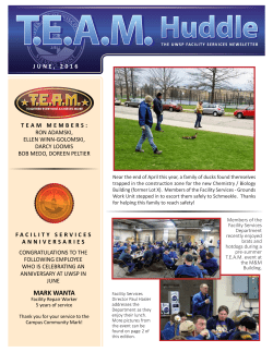 June 2016 Huddle Newsletter