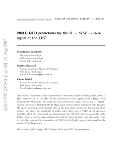 NNLO QCD predictions for the H-> WW