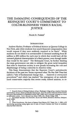 the damaging consequences of the rehnquist court`s commitment to