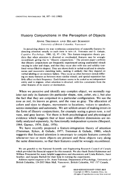 Illusory Conjunctions in the Perception of Objects