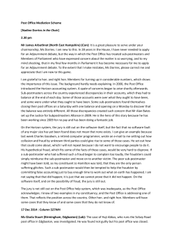 Post Office Mediation Scheme [Nadine Dorries in the Chair] 2.30 pm