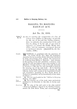 Ballina to Booyong Railway Act 1919 No 24
