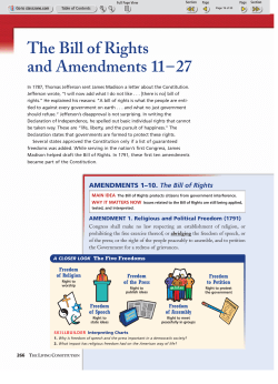 The Bill of Rights and Amendments 11&ndash;27