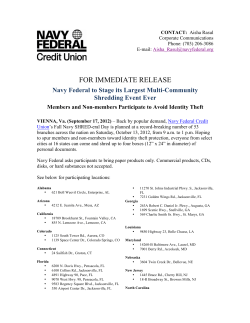 for immediate release