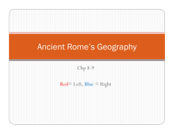 Ancient Rome`s Geography