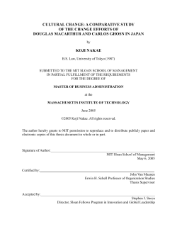 cultural change: a comparative study