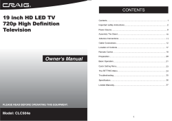 19 inch HD LED TV 720p High Definition Television