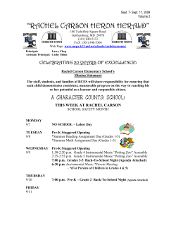 rachel carson heron herald - Montgomery County Public Schools
